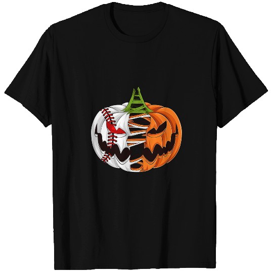 Sport Baseball Player Halloween Pumpkin Costume Baseball Pitcher T-Shirts