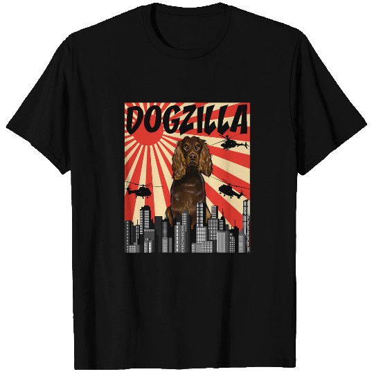 Boykin Spaniel Pet Funny Retro Japanese Dogzilla T-Shirts