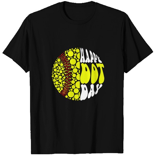 Sport Softball Retro Groovy Softball Ball With Polka Dots Happy Dot Day Boy T-Shirts