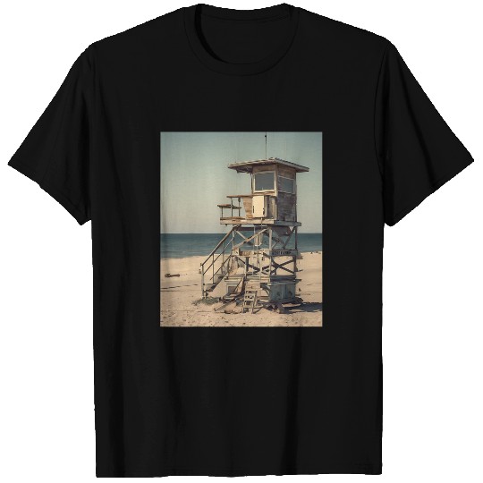Beach Lifeguard Tower Vintage T-Shirts