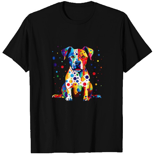 September Dot Day Pitbull Polka Dot Dog Lovers Design T-Shirts
