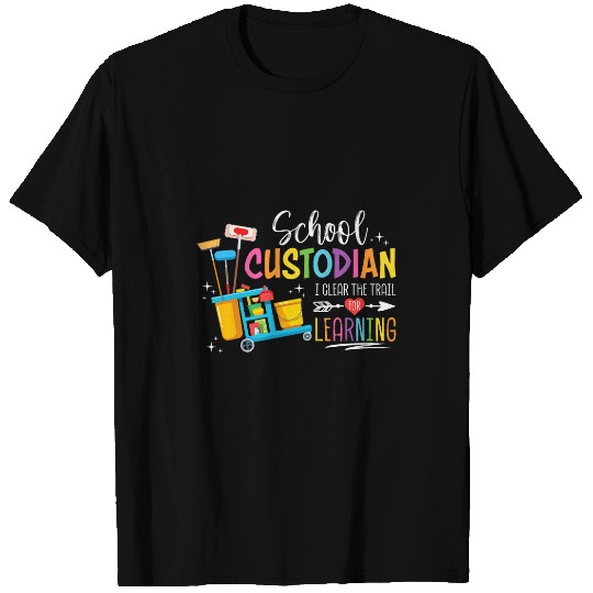School Custodian Clear Trail Learning School Janitor Women T-Shirts