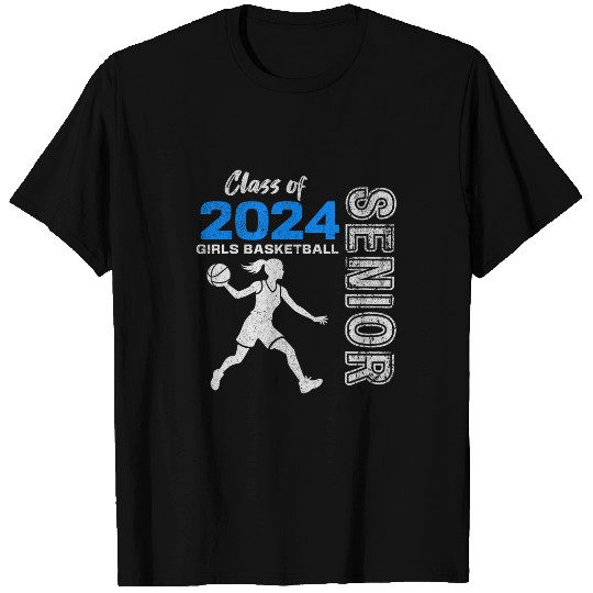 Sport Basketball Girls Basketball Senior Class of 2024 Girl Graduation 2024 1 T-Shirts