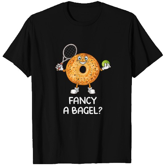 Sport Tennis Funny Bagel Tennis Player Novelty T-Shirts