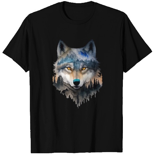 Coyote Mammal Forest Landscape Animal Face Art Animal Lover wolfs 6 T-Shirts