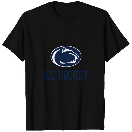 Sport Hockey Penn State Nittany Lions Ice Hockey Icon Gray T-Shirts