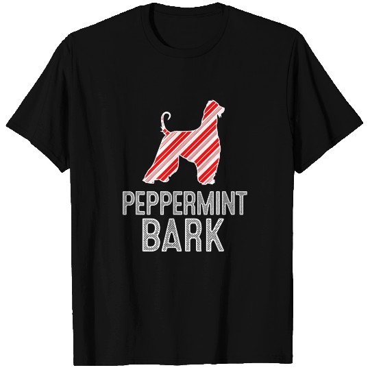 Afghan Hound Peppermint Bark Christmas Dog T-Shirts