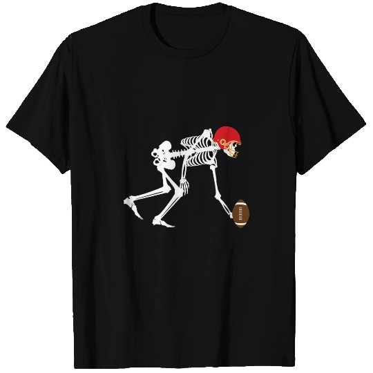 Sport American Football Skeletons Gift Funny Sunday Football T-Shirts