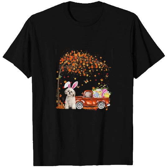 Shih Tzu Pet Egg Tree Easter Day Dog Dad Dog Mom T-Shirts