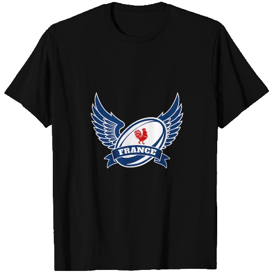 Sport Rugby French Rugby Ball With Wings France Rugby T-Shirts
