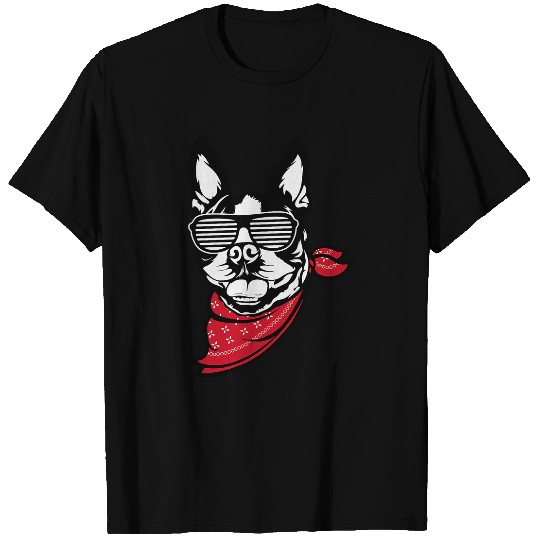 Boston Terrier Pet Face Shutter Glasses T-Shirts