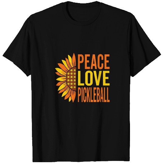 Sport Pickleball Peace Love Pickleball Player Clothing Sunflower Pickle Ball 21 T-Shirts