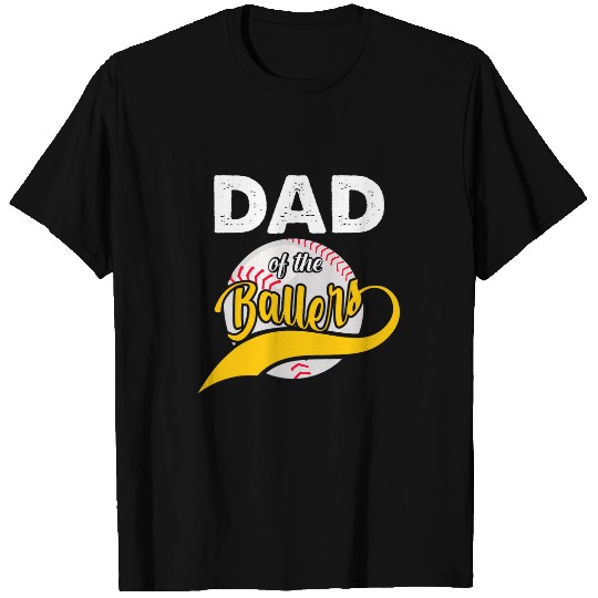 Sport Baseball Mens Baseball Dad of Ballers vintages Fathers Day Novelty T-Shirts