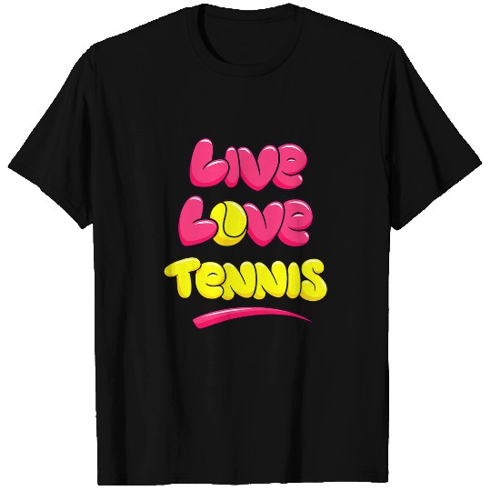 Discover Sport Tennis Live Love Tennis Player Lover Graphic T-Shirts