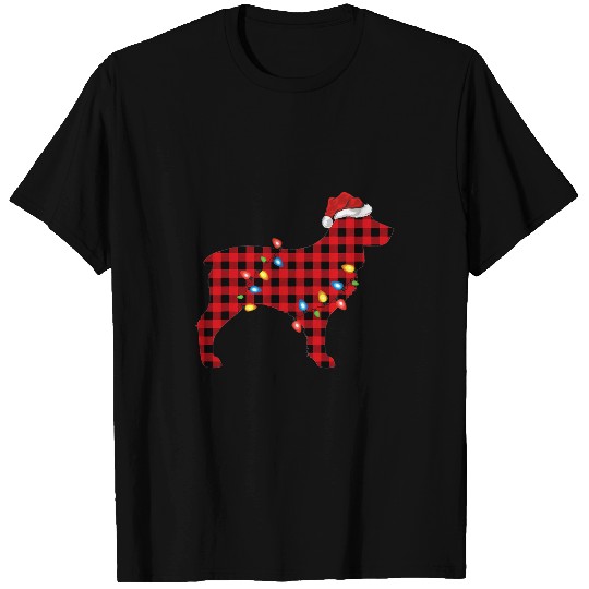 Boykin Spaniel Pet Red buffalo plaids Santa Boykin Spaniel Dog Christmas Pajama T-Shirts