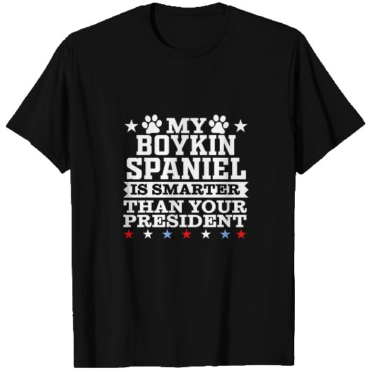 Boykin Spaniel Pet My Boykin Spaniel Dog Smarter President Funny Trump T-Shirts