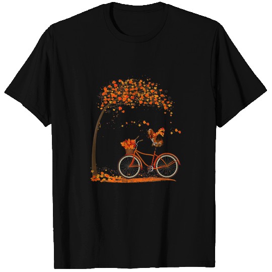 Basset Hound Pet Lovely Basset Hound Dog in fall funny dog riding bicycle T-Shirts