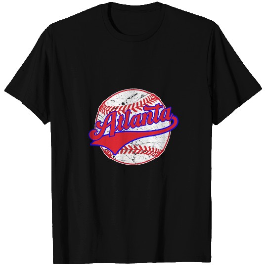Sport Baseball Vintage Atlanta Cityscape Baseball Lover For Men Women Kids 239 T-Shirts