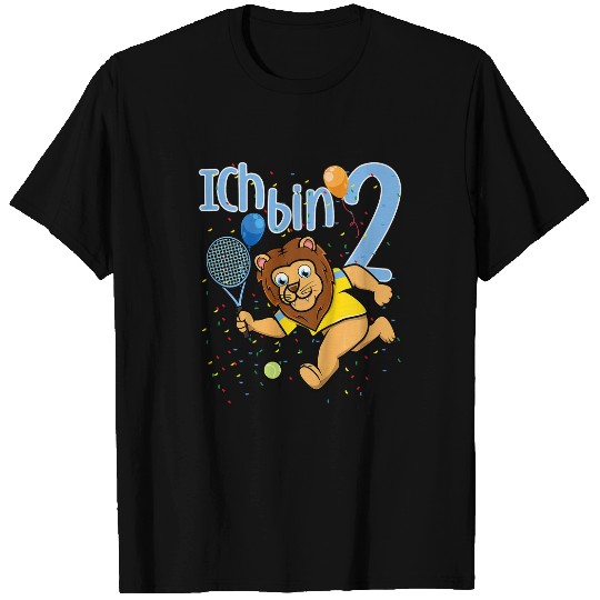 Discover Sport Tennis Lion Gift Kids Second Birthday Boy Tennis Lion Ich Bin Zwei T-Shirts
