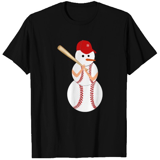 Sport Baseball Snowman Balls Snow Christmas xmass for Men Women T-Shirts