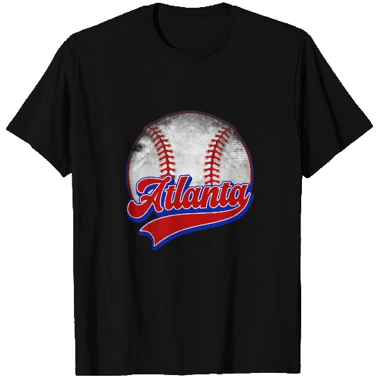 Sport Baseball Vintage Atlanta Cityscape Baseball Lover Player and Fans 29 T-Shirts
