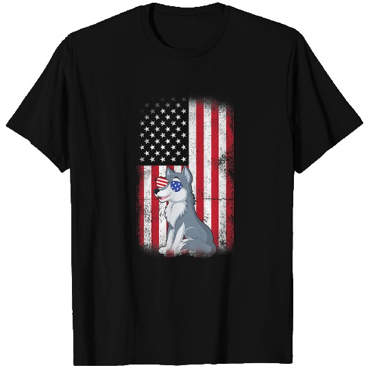 Coyote Mammal American Flag Boys Girls Men Women Fourth Of July 7 T-Shirts