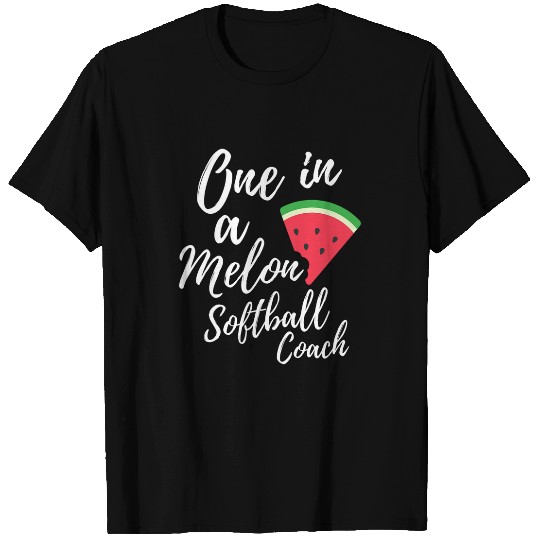Sport Softball One In A Melon Dedicated Softball Coachs Funny Watermelon T-Shirts