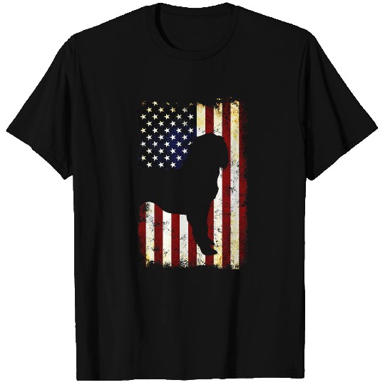 Boykin Spaniel Pet Silhouette American Flag 4th of July T-Shirts
