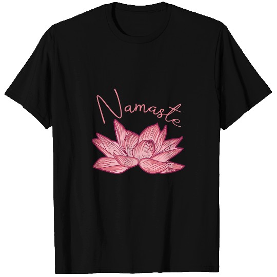 Buddha Monk Namaste Praying Lotus Blossum Flower Buddhism T-Shirts
