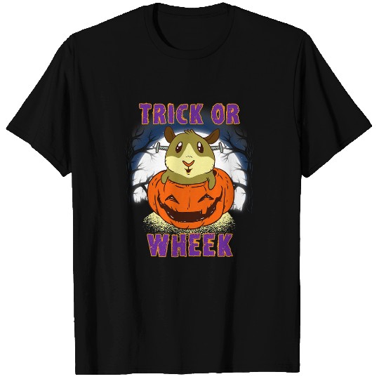 Guinea Pig Pet Trick Or Wheek Guinea Pig Halloween 3 T-Shirts