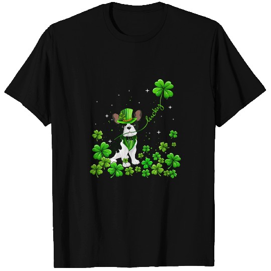 French Bulldog Pet Frenchie Dog Dog Irish Green Shamrock Clover St Patricks T-Shirts