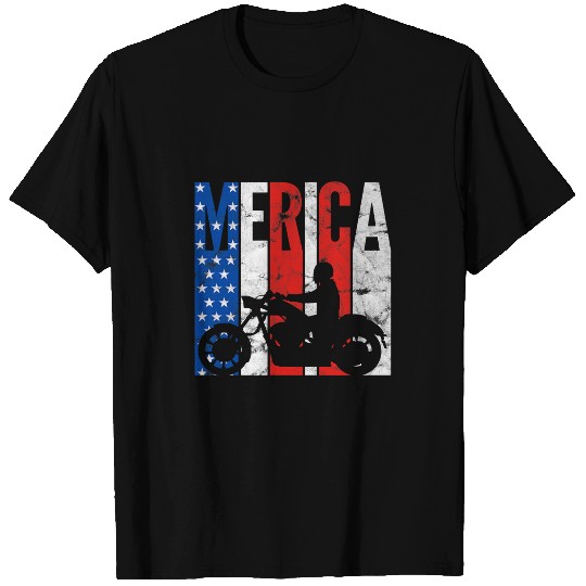Mens American Flag Chopper Biker Quotes 4th Of July Motorcycle T-Shirts