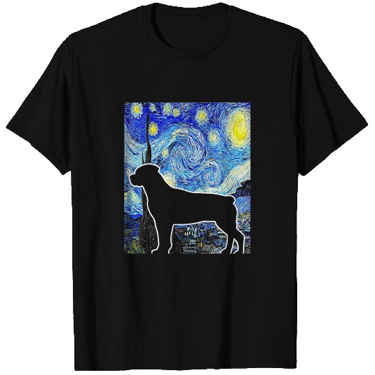 Rottweiler Starry Night Dog Lover Van Gogh Rottweiler T-Shirts