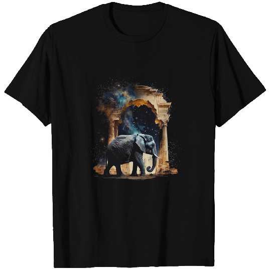 Elephant Mammal art space architecture animal print motif elephant 1 T-Shirts