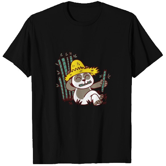 VXLS Farmer Farming Harvest Season Panda T-Shirts