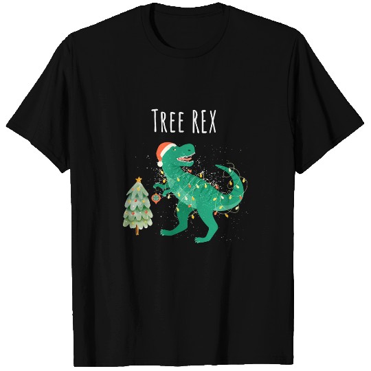 Dinosaur Pet Kids Christmas Tree rexs Pajamas Men Boys xmass 1 T-Shirts