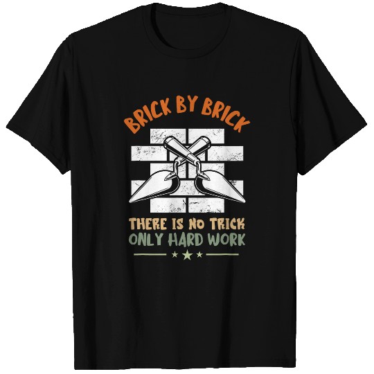 Bricklayer Hardwork Masonry Construction Brick Mason T-Shirts
