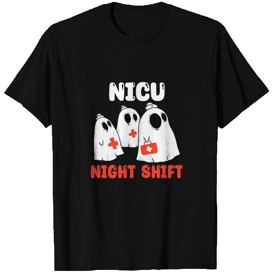 Funny NICU Night Shift nurses Spooky Halloween Costume T-Shirts
