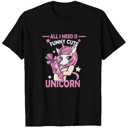 Unicorn Pet All I need is a Unicorn Gift for Unicorn Lover Pink Unicorn 2 T-Shirts