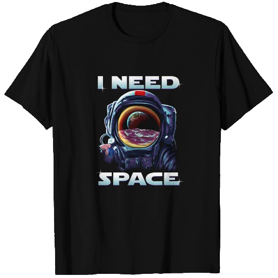I need Space Astronaut on Moon with Earth Reflection T-Shirts