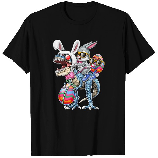 Dinosaur Pet Easter Bunny Dinosaur Easter Egg Rabbit Ear Costume Gift Boy T-Shirts