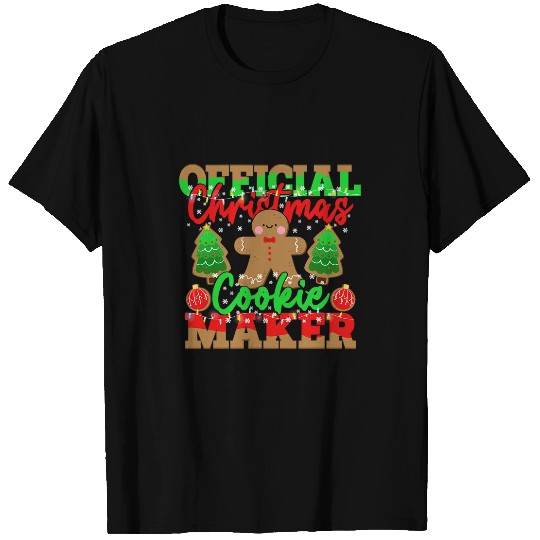 Christmas Cookie Maker xmass Baker Baking Holiday Ugly T-Shirts