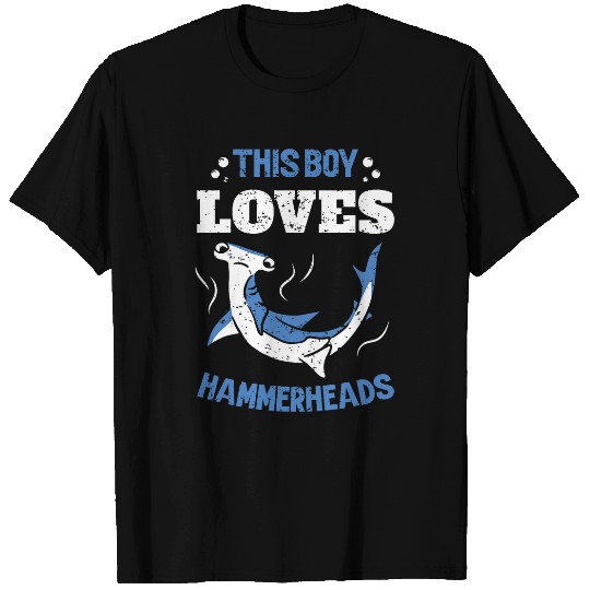 Hammerhead Shark Boy Kids Shark Lover Marine Biologist T-Shirts
