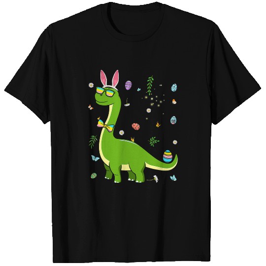 Dinosaur Pet Brontosaurus Bunny Ears Egg Easter Day Dinosaur Dino 1 T-Shirts
