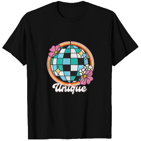 Womens uniques Womens Creative Expression Graphic Retro Disco Ball T-Shirts