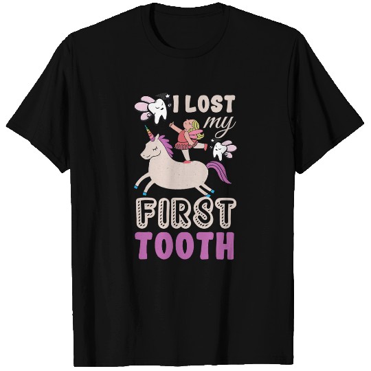 Unicorn Pet I lost my first tooth fairy tooth unicorn teeth 1 T-Shirts