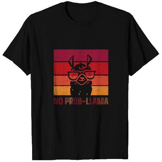 Llama Pet No Probllama Animal Fur Alpaca Wool T-Shirts