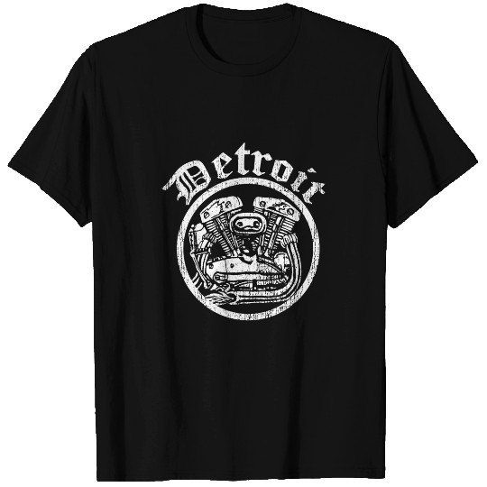 Trendy Detroit Motorcycle Engine T-Shirts