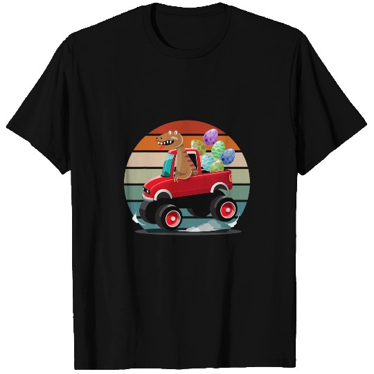 Dinosaur Pet Easter Eggs Trex Monster Truck Citing Supercar Automotive T-Shirts
