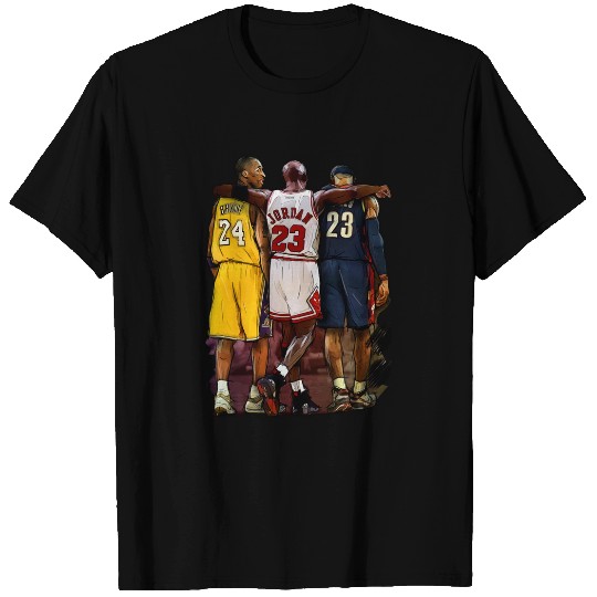 Friends Kobe Bryant Michael Jordan and LeBRon Jame Legends Signature Top T Shirts T Shirts
